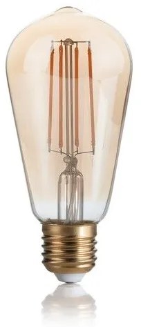 Ideal Lux 151694 Vintage LED žiarovka E27, 4W, 300lm, 2200K, jantárová