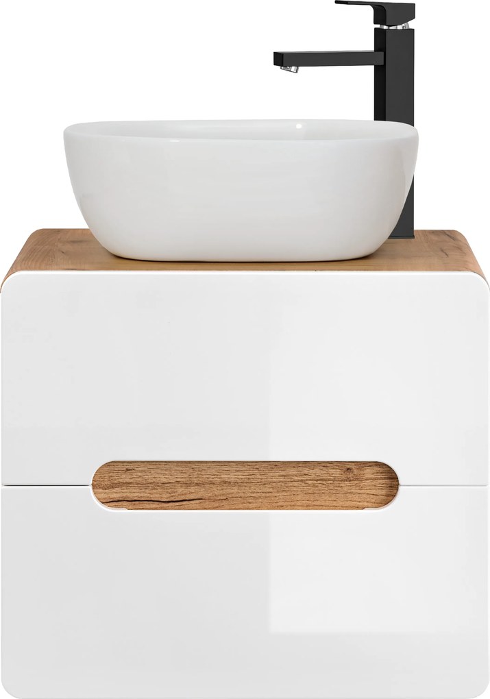 Comad Kúpeľňová skrinka pod umývadlo Aruba White 60 dub craft/biela