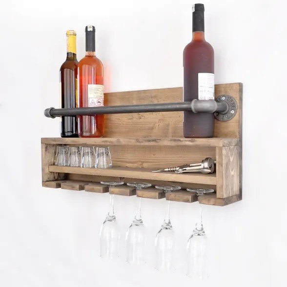 Kuchynská nástenná polica BORU 28x60 cm smrek/borovica