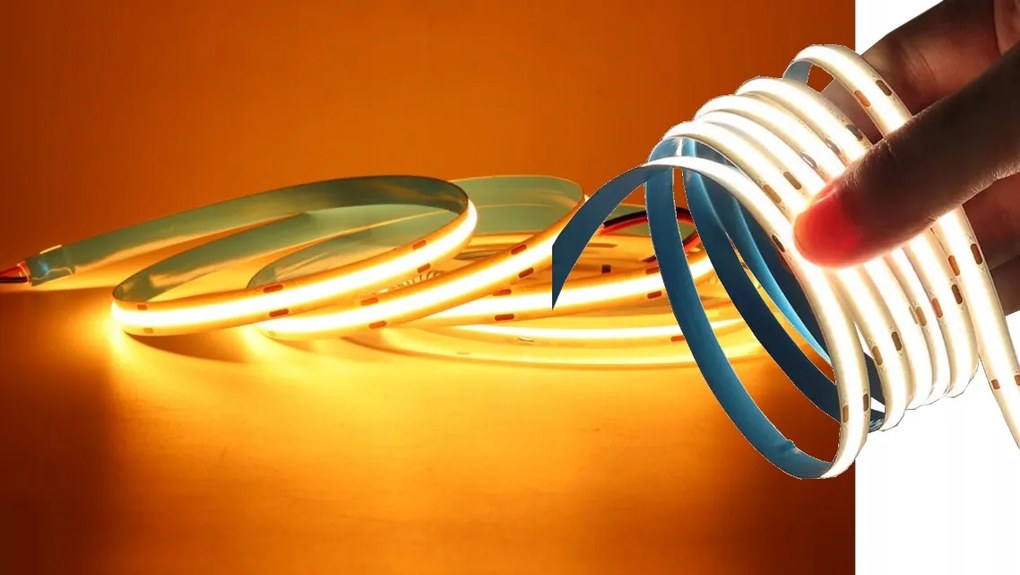 ecoPLANET Homogénny Neon COB LED pásik 12V 50m teplý