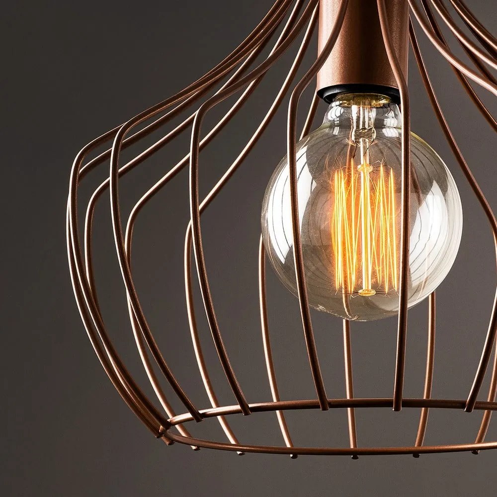 Závesné svietidlo v medenej farbe s kovovým tienidlom ø 27 cm Mezopotamya – Opviq lights
