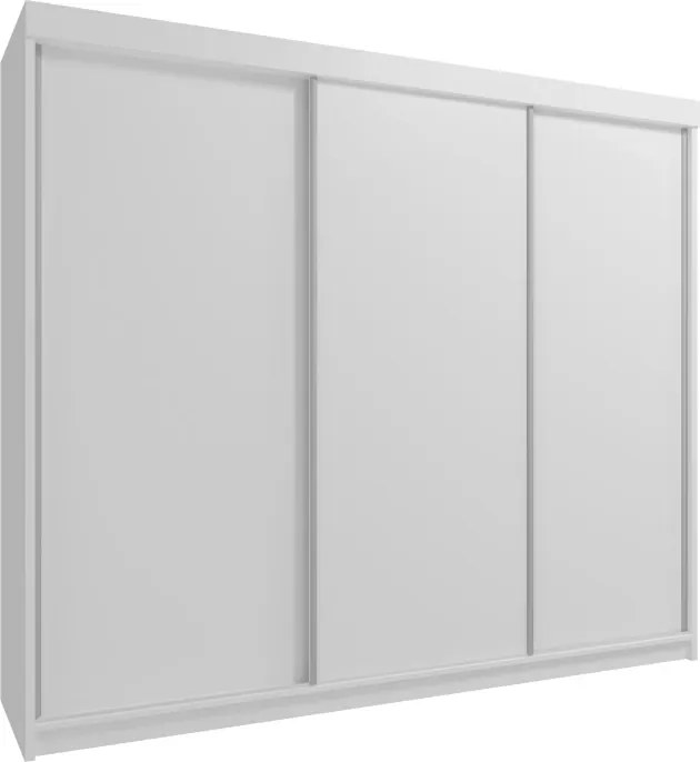 Šatníková skriňa Klasik 250, biela