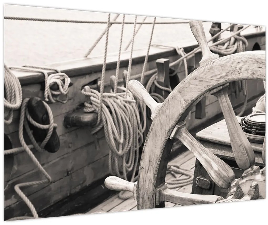 Obraz - Kormidlo plachetnice (90x60 cm)