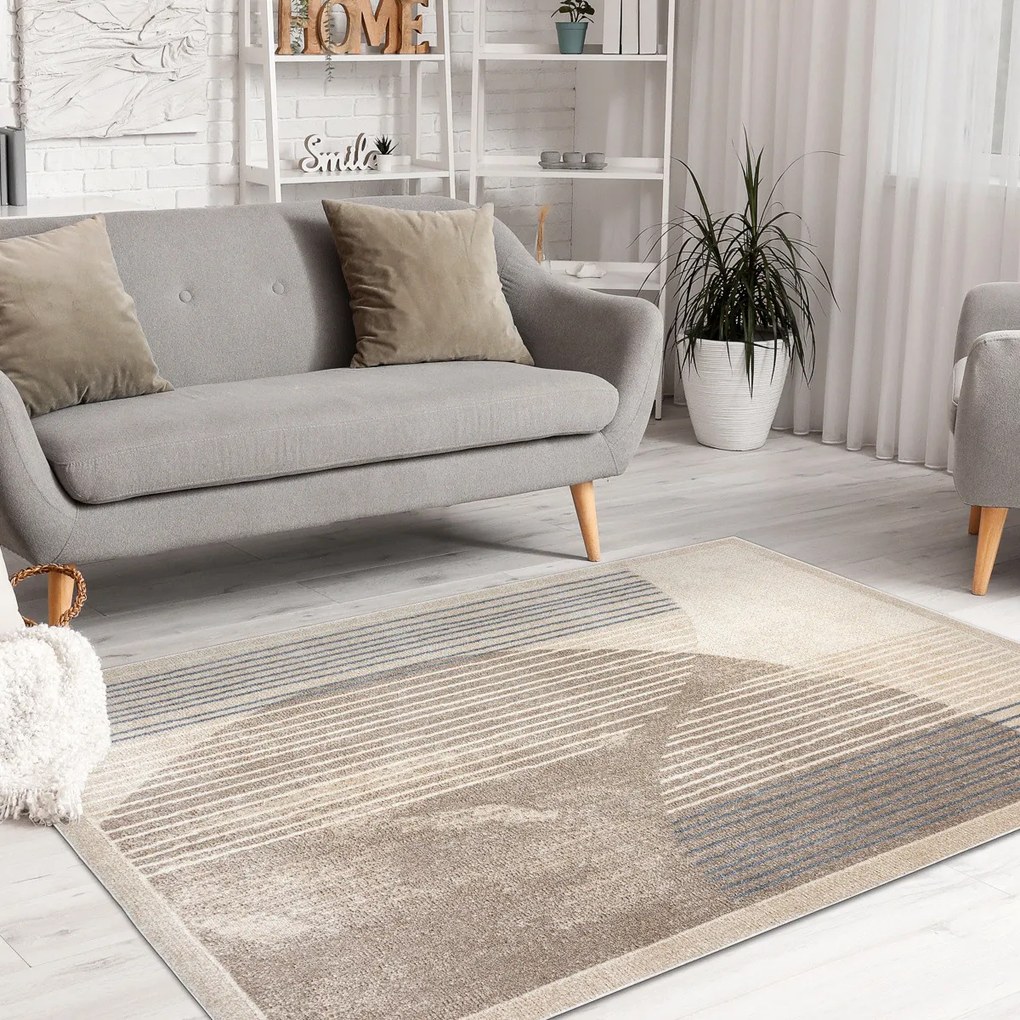 Dywany Łuszczów, Kusový koberec Fusion 0815 cream/beige, 200x290, béžová, kancelária