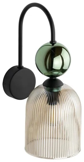 Nástenné svietidlo SOPHIA 1xE14/10W/230V čierna/zelená/dymová béžová