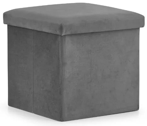 Skladacia taburetka s úložným priestorom "L" tmavo sivá