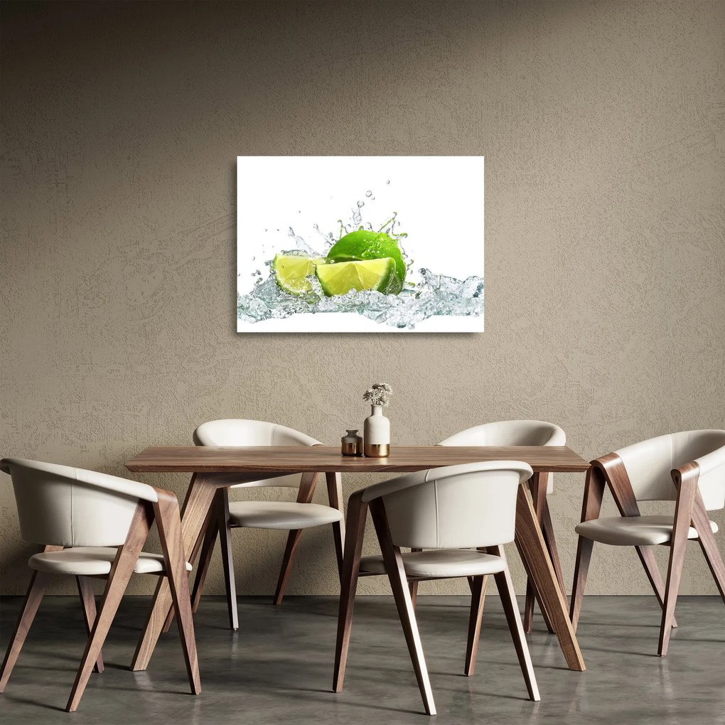 Sklenený obraz - Limetky (70x50 cm)