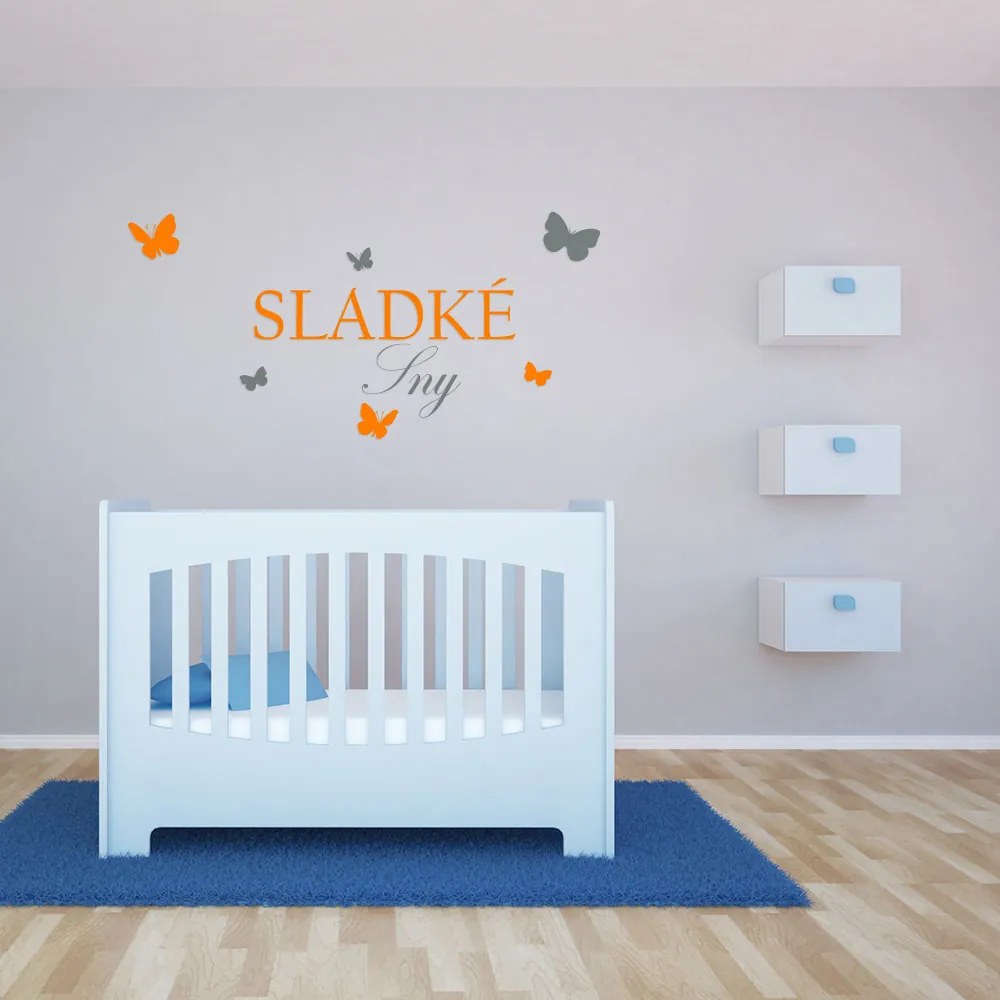 GLIX Sladké sny - samolepka na stenu Čierna a červená 120 x 60 cm