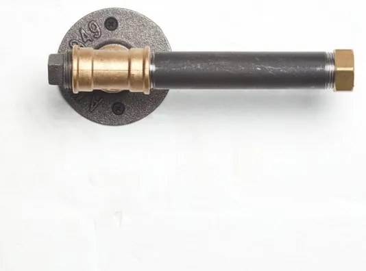 Držiak toaletného papiera BORURAF 8x22 cm čierna/zlatá