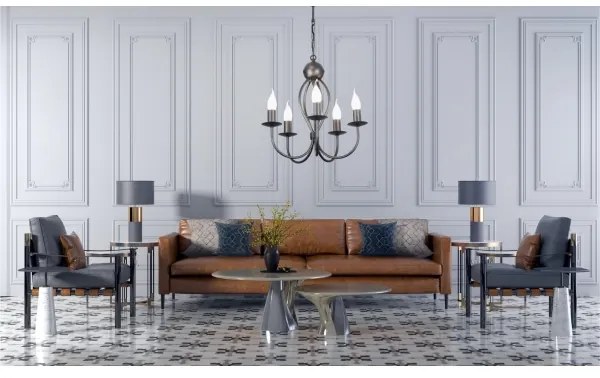 Luster na reťazi ARTHUR 5xE14/40W/230V