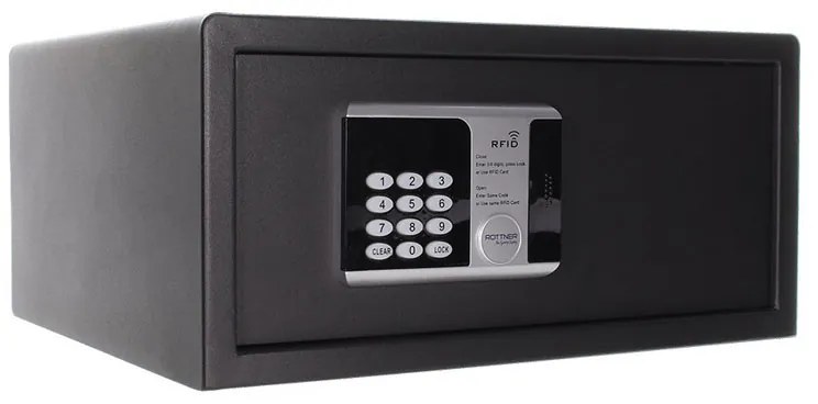 Rottner Nábytkový elektronický trezor RFID LAP, 200 x 435 x 370 mm, RFID čip/karta