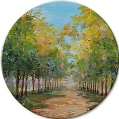 Okrúhly maľovaný obraz Inšpirácia