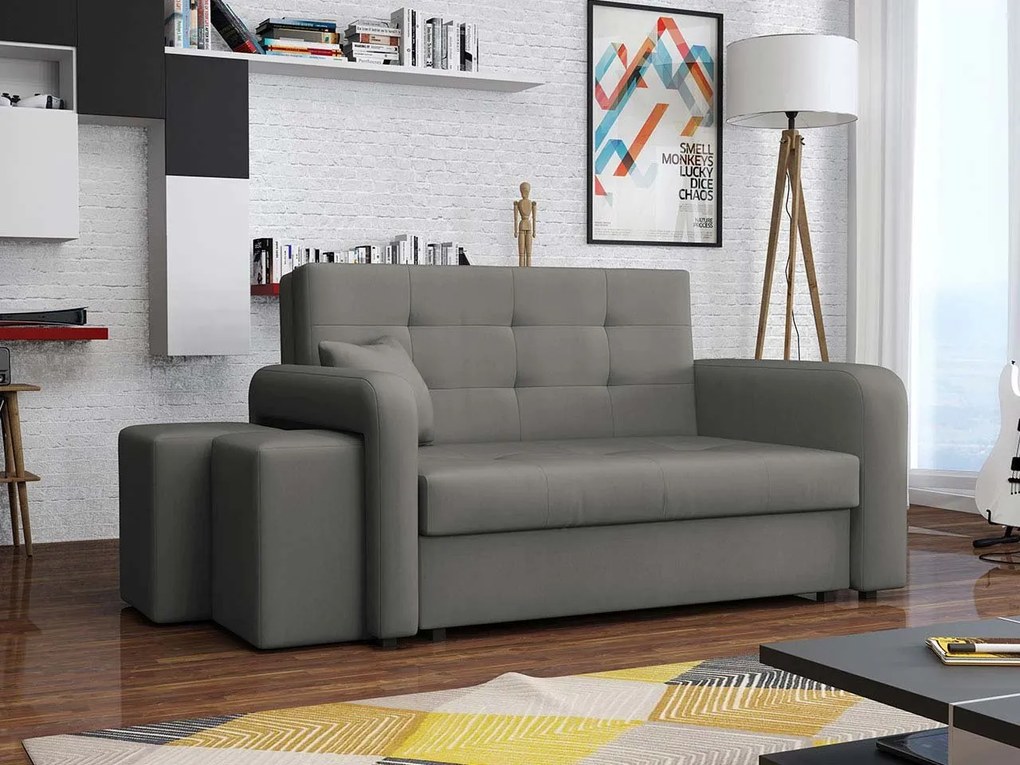 Pohovka s taburetkami Clivia Home II, Taburetka: ľavá strana, Dostupné poťahy: Enjoy 12