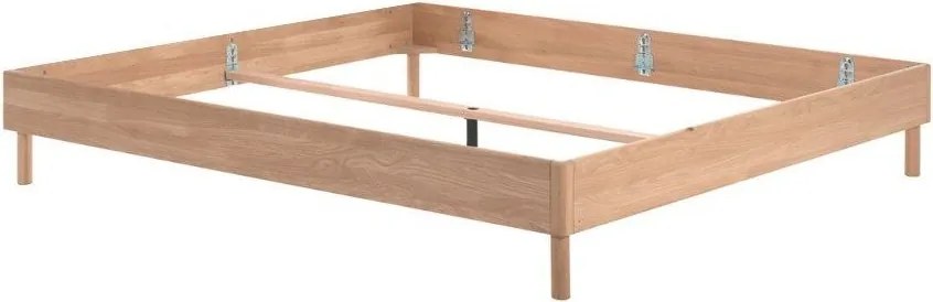 Dvojlôžková posteľ z dubového dreva bez čela bez roštu 180x200 cm v prírodnej farbe Forrest – Vipack