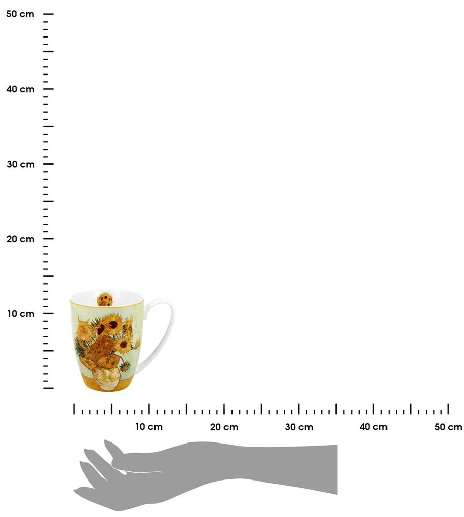 Porcelánový hrnček Van Gogh Sunflowers 350 ml sada 2ks