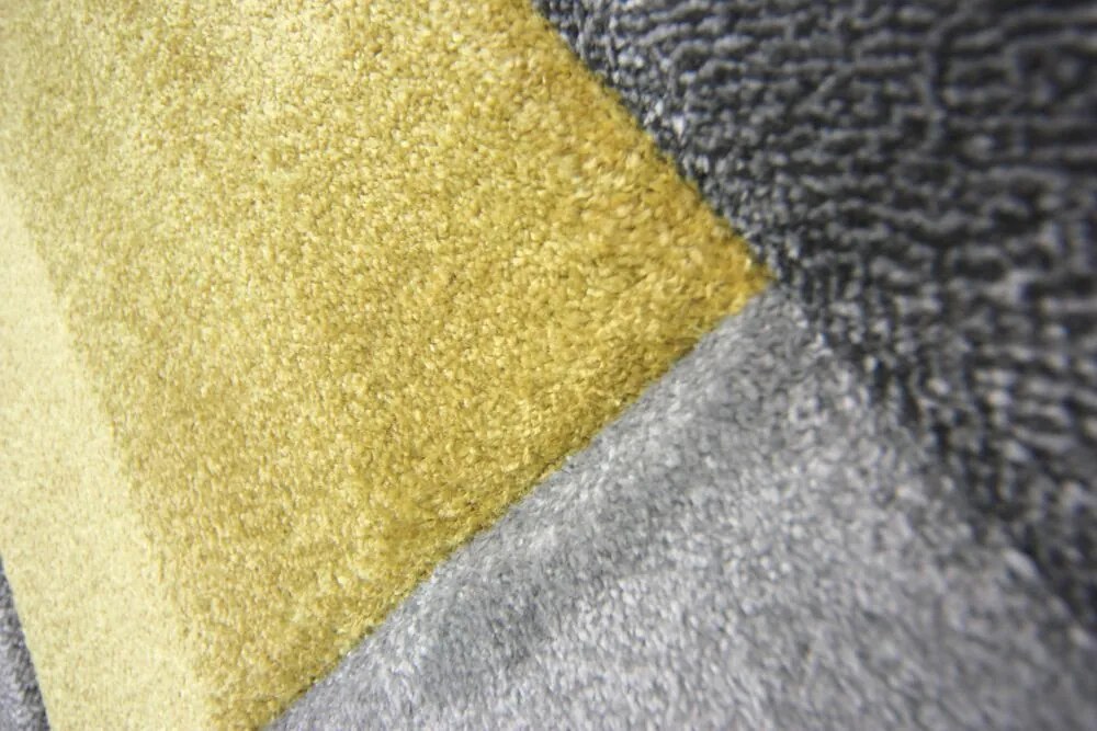 Flair Rugs, Kusový koberec Hand Carved Cosmos Ochre, 120x170, šedá, obývacia izba