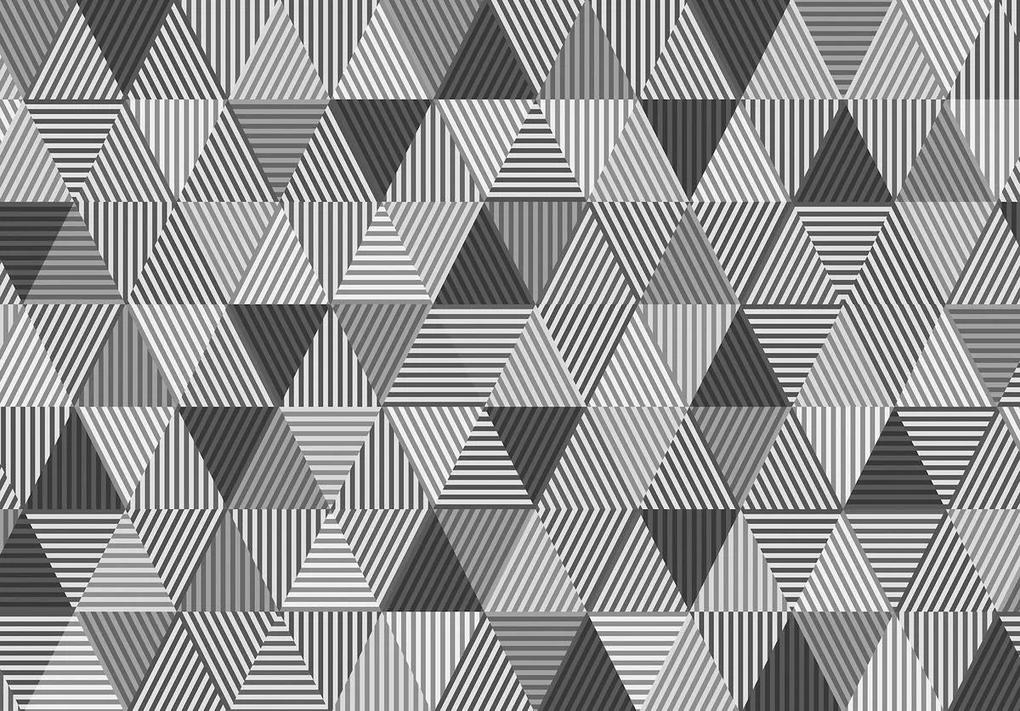 Fototapeta - Čierne a biele trojuholníky (152,5x104 cm)
