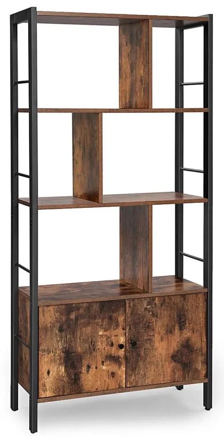 Knižnica NAVARO hnedá/čierna