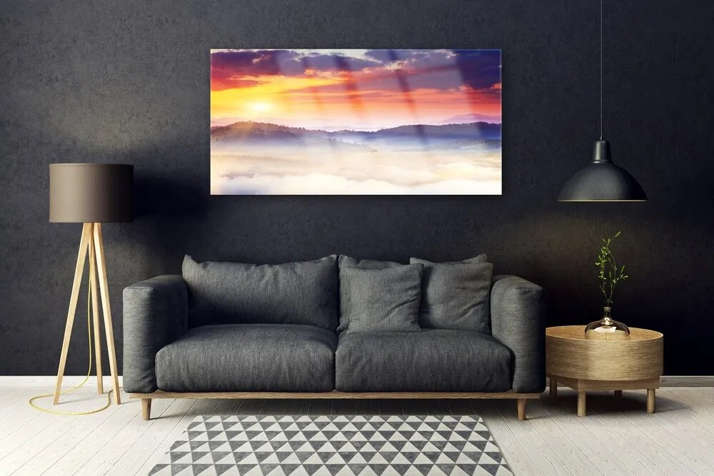 Obraz plexi Hora slnko krajina 120x60 cm