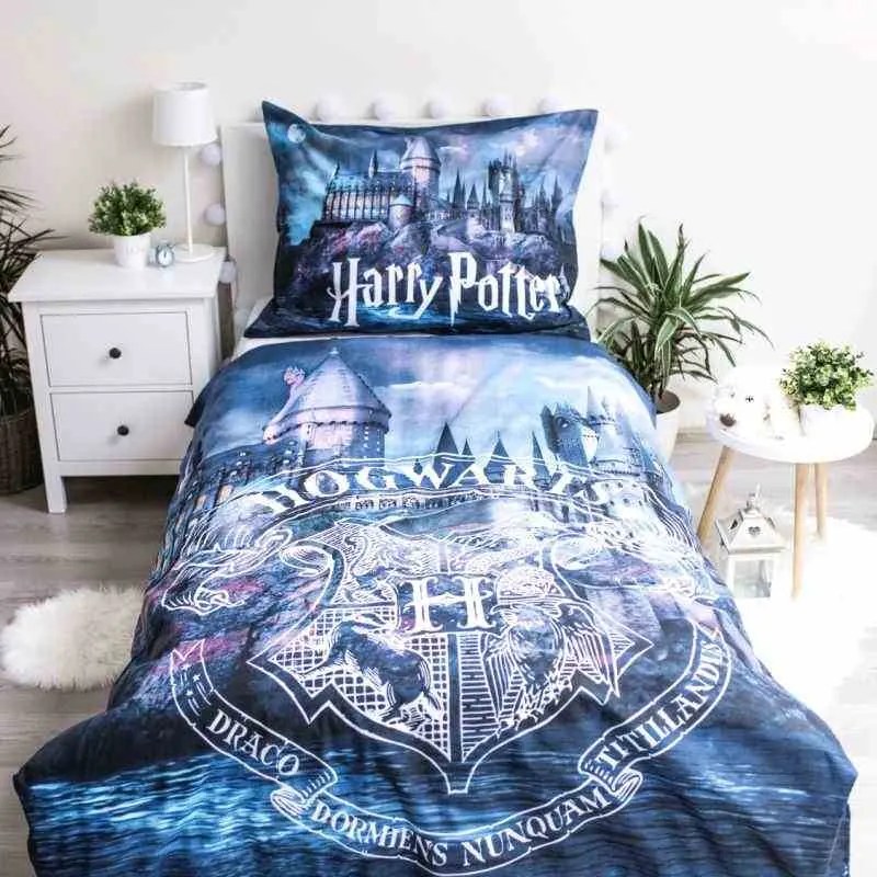 JERRY FABRICS Obliečky Harry Potter univerzita svietiace Bavlna, 140/200, 70/90 cm