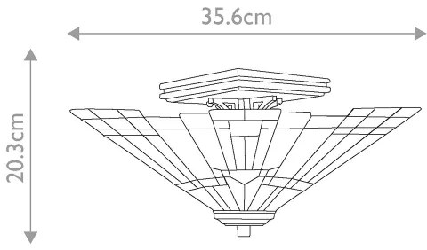 Elstead QZ-INGLENOOK-SF - Stropné svietidlo Tiffany INGLENOOK 2xE27/60W/230V