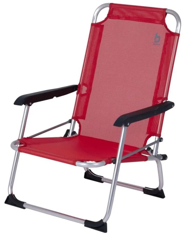 Skladacia kempingová stolička – červená