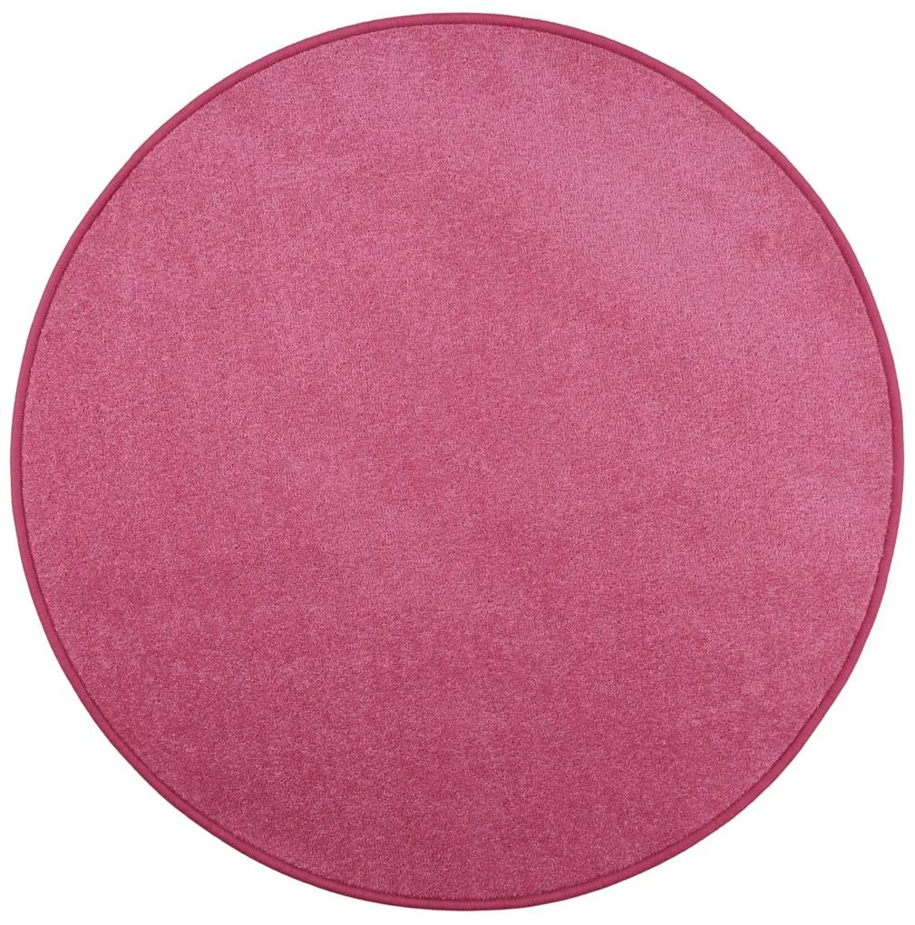 Vopi koberce Kusový koberec Eton ružový 11 kruh - 400x400 (priemer) kruh cm