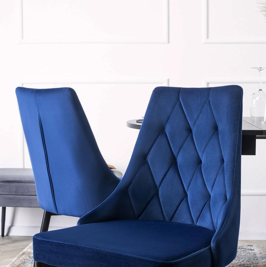 PROXIMA.store - Čalúnená jedálenská stolička CORK FARBA: modrá