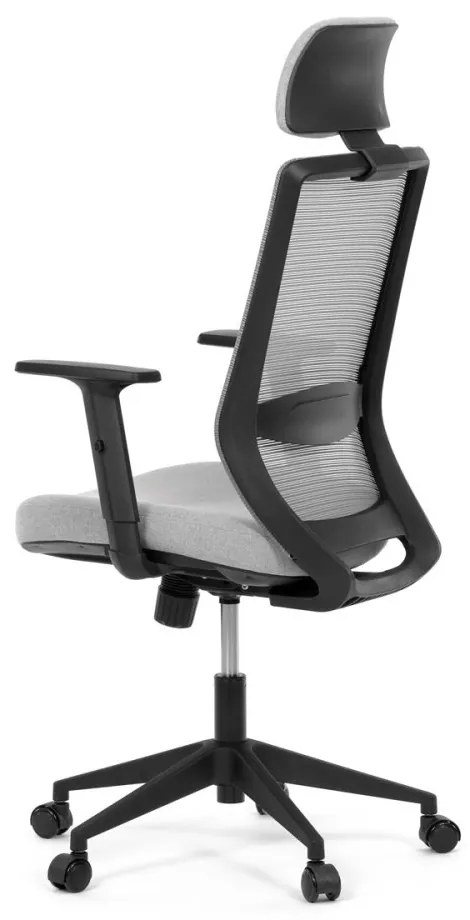 Kancelárska ergonomická stolička SENA — sieť / látka, čierna / šedá