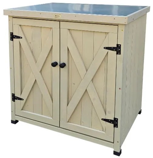 Habau Záhradná skrinka Laura, 80 x 45 x 92 cm, sivá  (100274960)