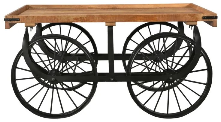 furniture-nabytek.cz - Masívny nočný stolík z mangového dreva, lakovaný, hnedý – 150×94×80 cm