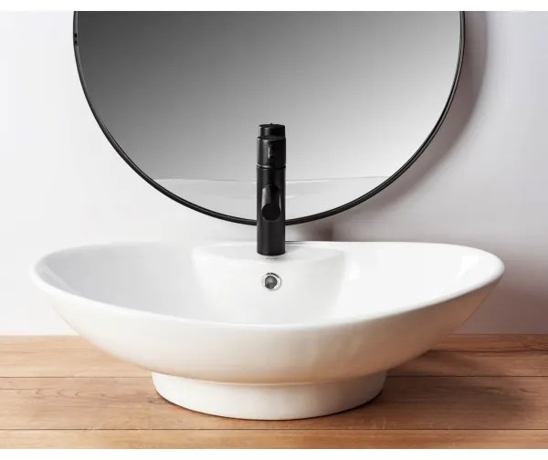 REA-U0160 - Umývadlo na dosku ROSA 38,5x58,5 cm keramika/lesklá biela