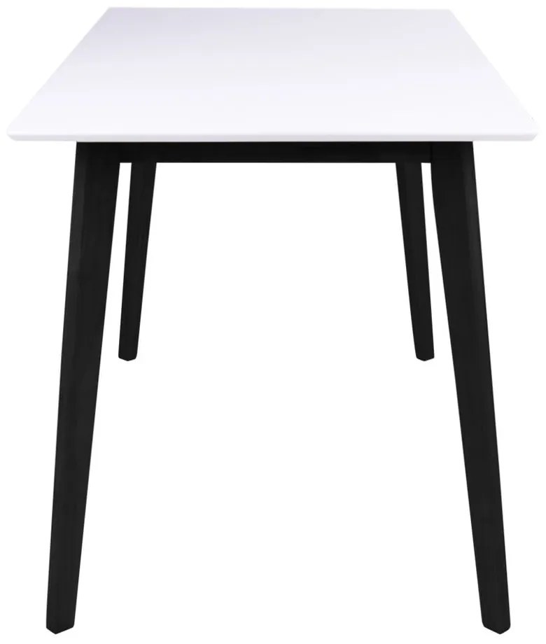 Biely jedálenský stôl s čiernou konštrukciou Bonami Essentials Vojens, 120 x 70 cm