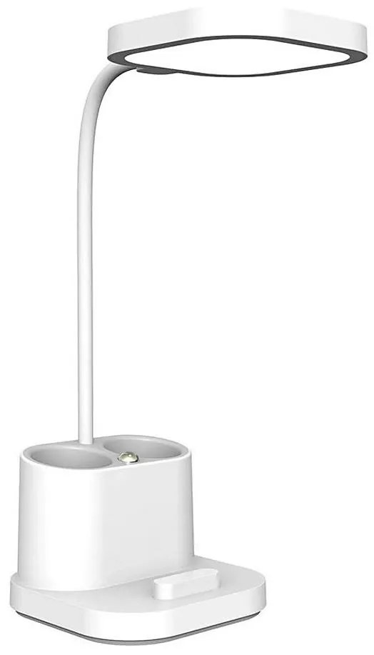 LED Stmievateľná nabíjacia stolná lampa s držiakom a powerbankou LED/5W/5V 2400mAh