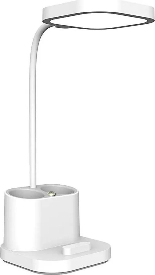 LED Stmievateľná nabíjacia stolná lampa s držiakom a powerbankou LED/5W/5V 2400mAh
