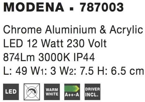 LED nástenné svietidlo Modena 49