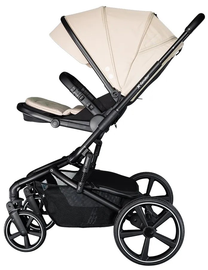 Kombinovaný detský kočík s veľkými kolesami 2v1 X-lander Cruiser 2.0 Cool Beige 2025