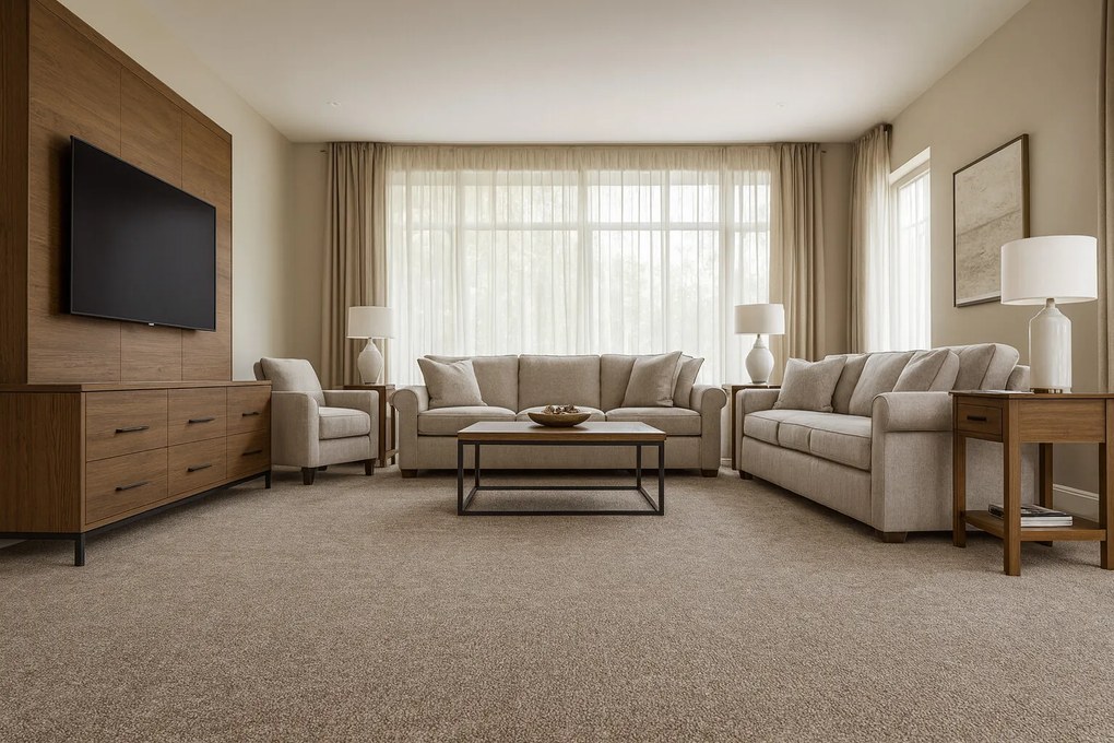 AKCIA: 100x300 cm Metrážny koberec Dublin 907 hnedý, šíře, hnedá, ab (mriežka), chodba / predsieň, Avanti