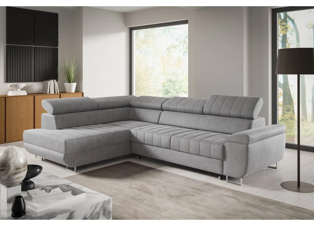 Rozkladacia rohová sedacia súprava HORIZONTE Ľavá Červená