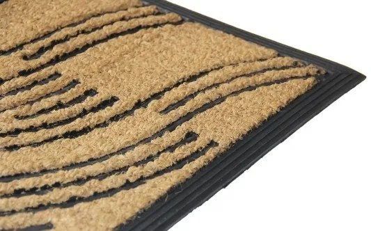 BO-MA, Rohožka Kokos + guma vlnky – na von aj na doma, 40x70, hnedá, chodba / predsieň