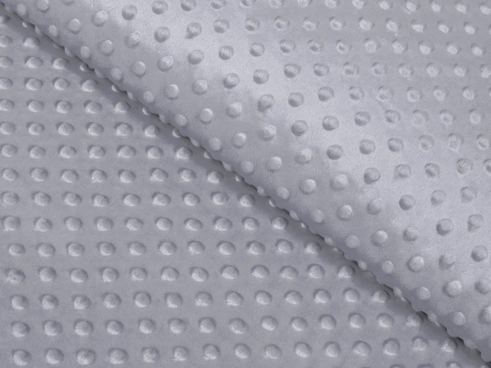 Biante Detské posteľné obliečky do postieľky Minky 3D bodky MKP-048 Sivé Do postieľky 100x135 a 40x60 cm