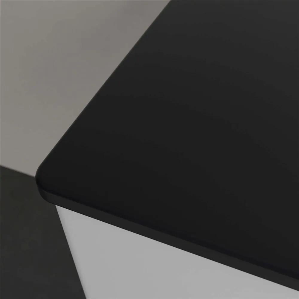VILLEROY &amp; BOCH Antao umývadlo na skrinku s otvorom, so skrytým prepadom, 1000 x 500 mm, Pure Black, s povrchom CeramicPlus, 4A76ABR7