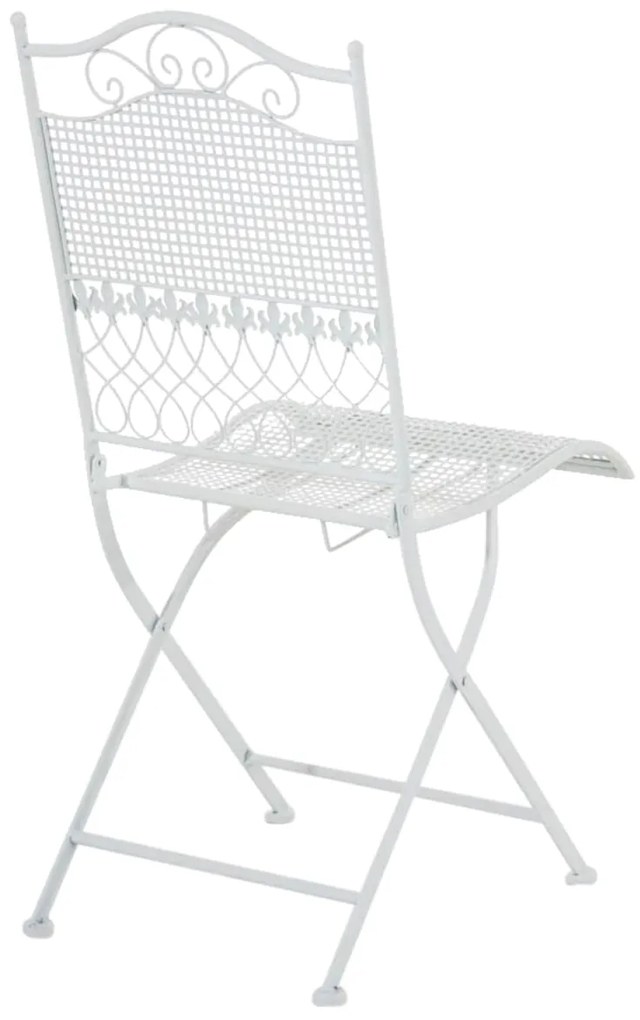 Kovová skladacia stolička Kiran (SET 2 ks) - Biela