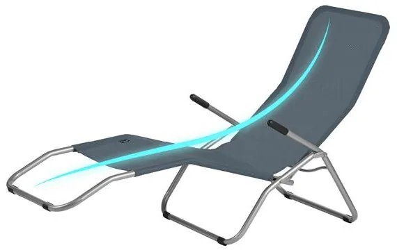 Ležadlo NILS Camp NC3017 - sivé