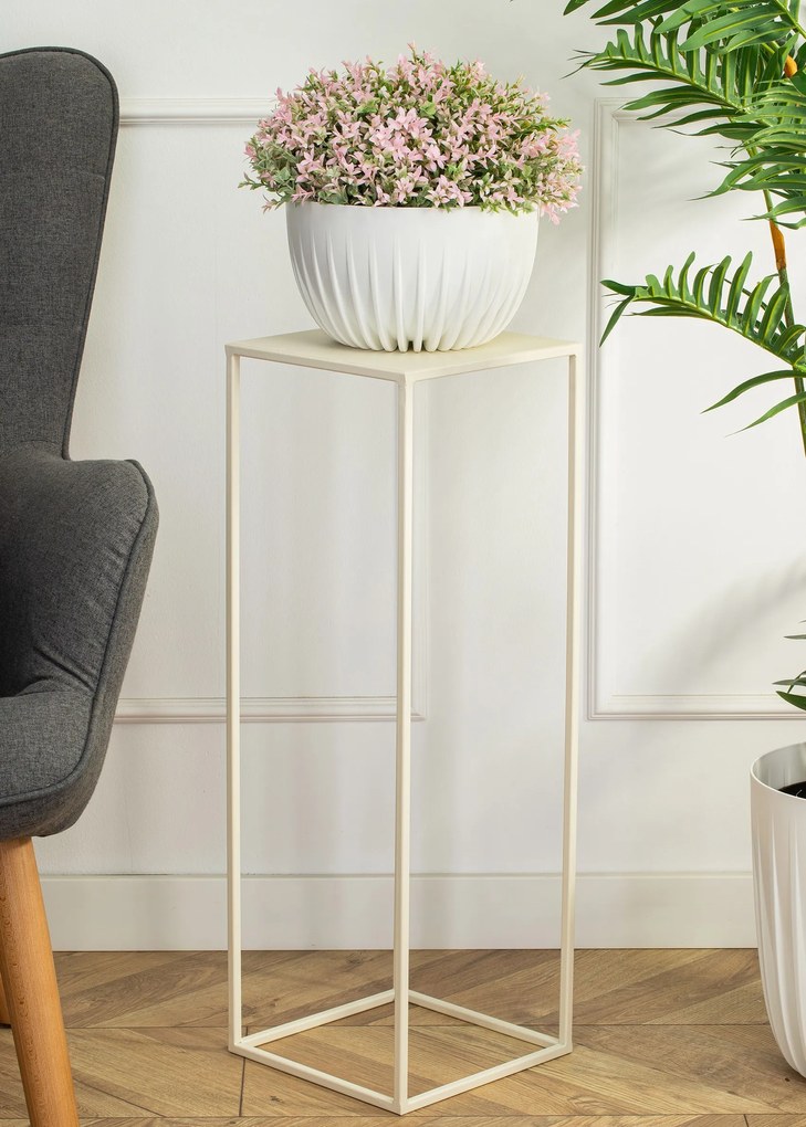 STOJAN NA KVETINÁČ SIMPLE 70X24X24 CM KRÉMOVÁ