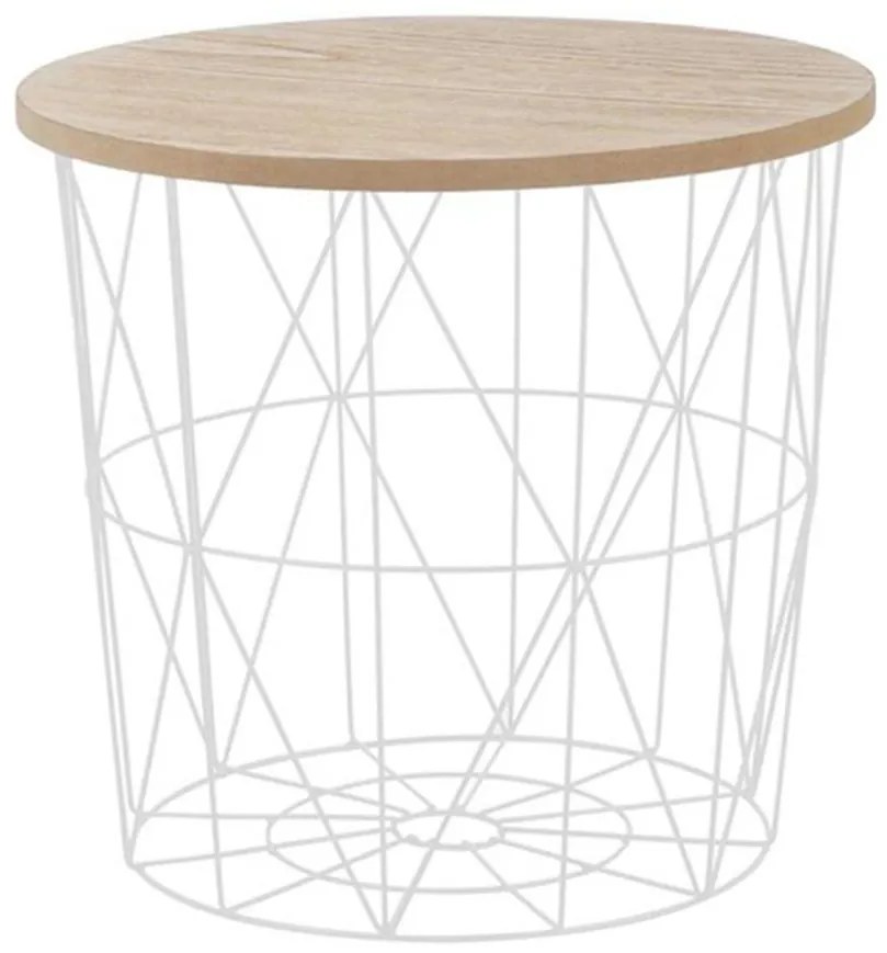 Konferenčný stolík Mariffa prírodné/biela 42