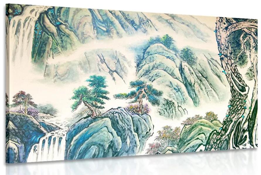 Obraz čínska krajinomaľba Varianta: 60x40