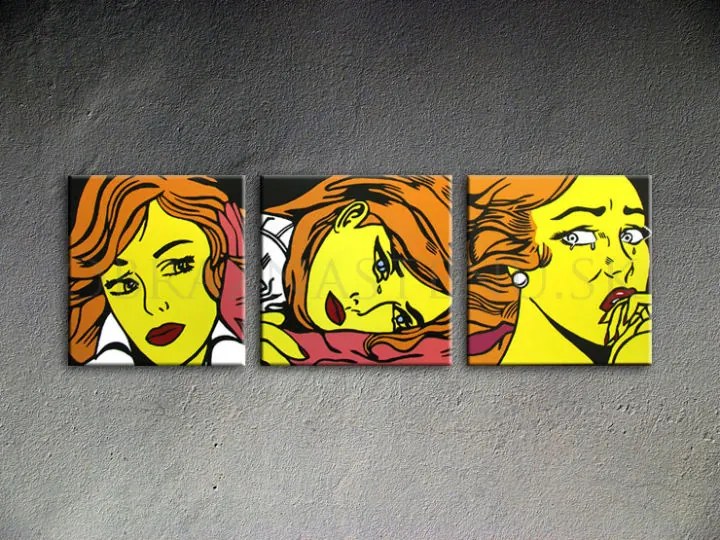 Ručne maľovaný POP Art obraz LICHTENSTEIN | rôzne rozmery