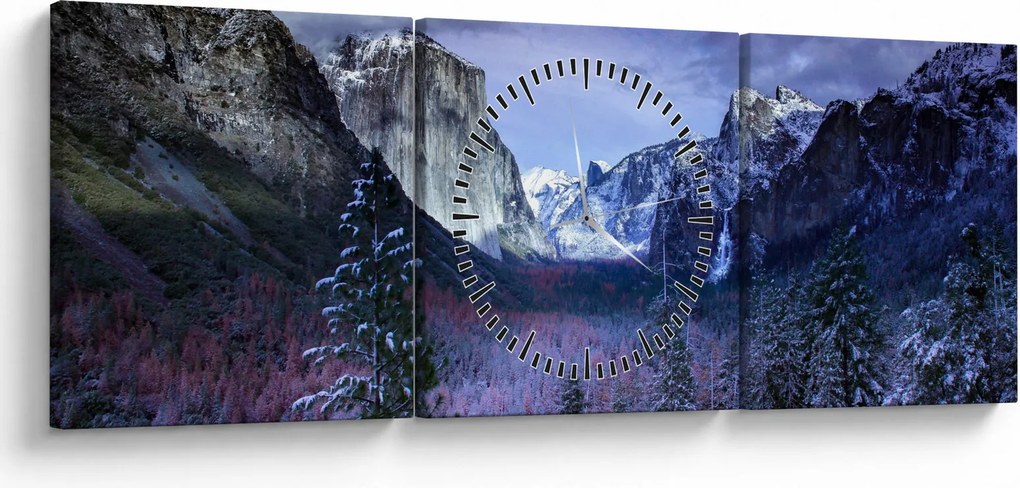 Obraz - Yosemite, USA (s hodinami) (90x30 cm)