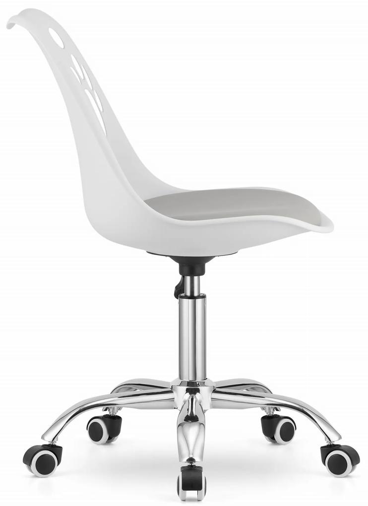 PreHouse Otočná stolička PRINT - biela a šedá